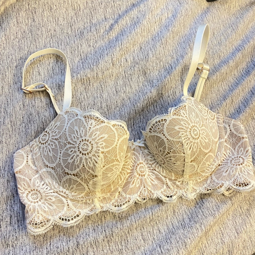 White Lace Balconette Bra
